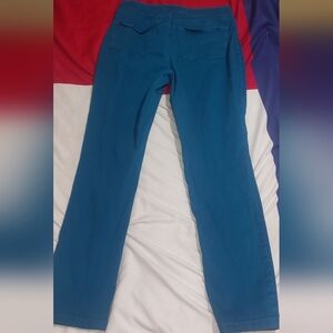 New York & Company Navy SoHo Legging RGUC pull on teal Sz L Inseam 27"